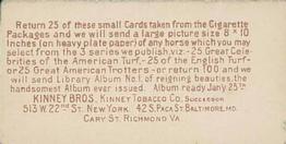 1889 Kinney Brothers Great American Trotters (N231) #NNO Maud S. Back